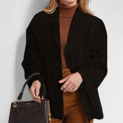 Vintage Loose Fit Long Sleeve Blazer Jacket Coat