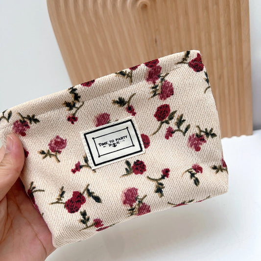 Cosbai - Corduroy Compact Makeup Bag
