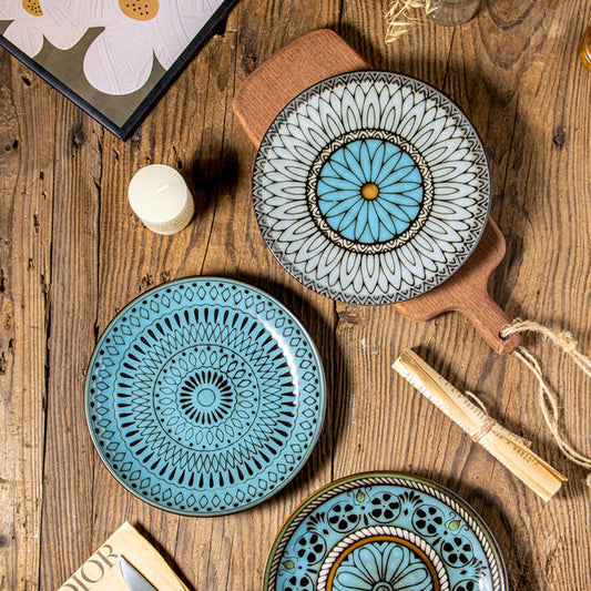 Ciro - Bohemian Style Ceramic Dinner Plate – 8 Inch