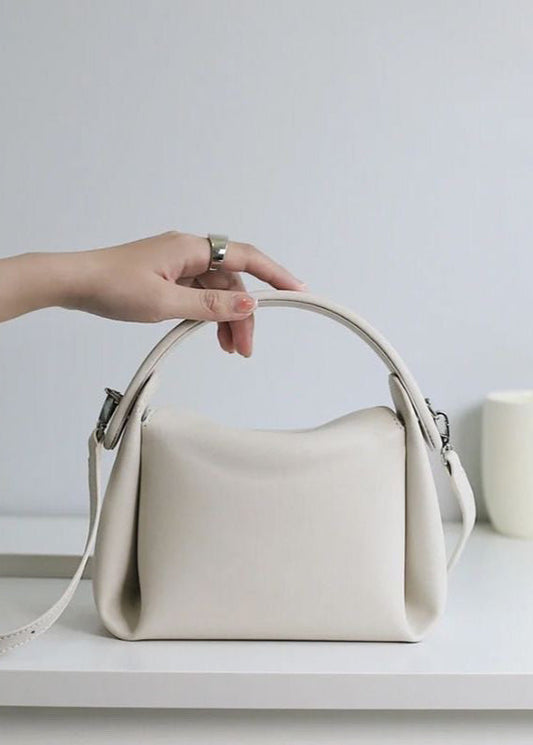 Structured Leather Crossbody Bag With Handle