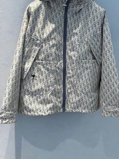 CD 25 hooded jacket baby blue polyester