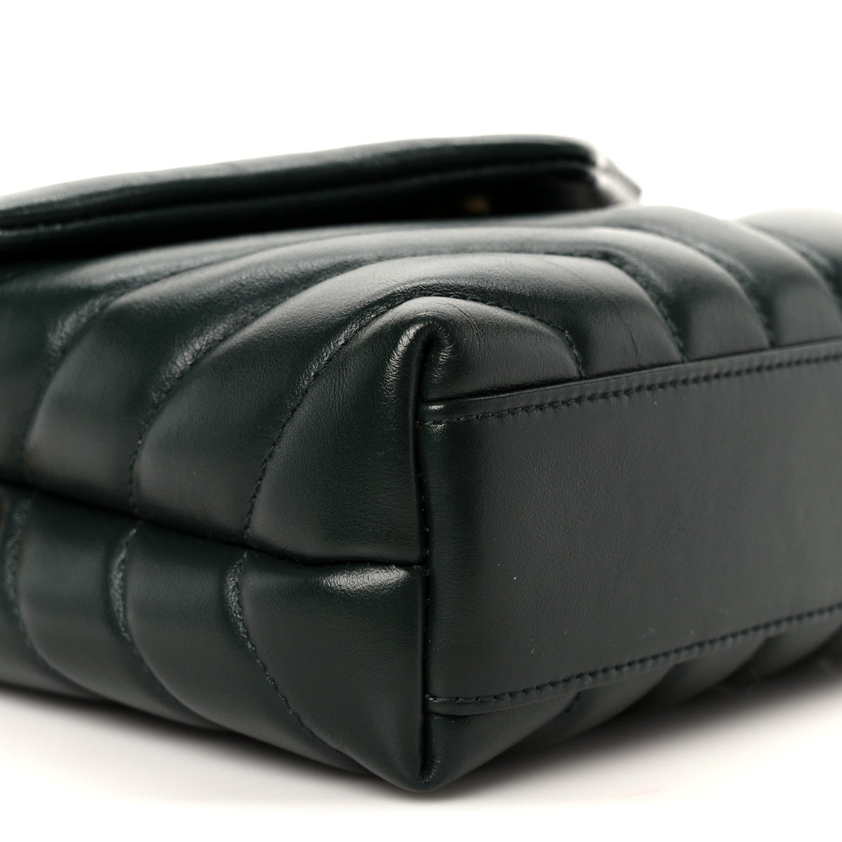 Calfskin Y Quilted Monogram Toy Loulou Crossbody Bag Deep Green