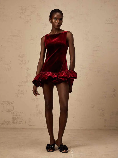 Elara Velvet Mini Dress
