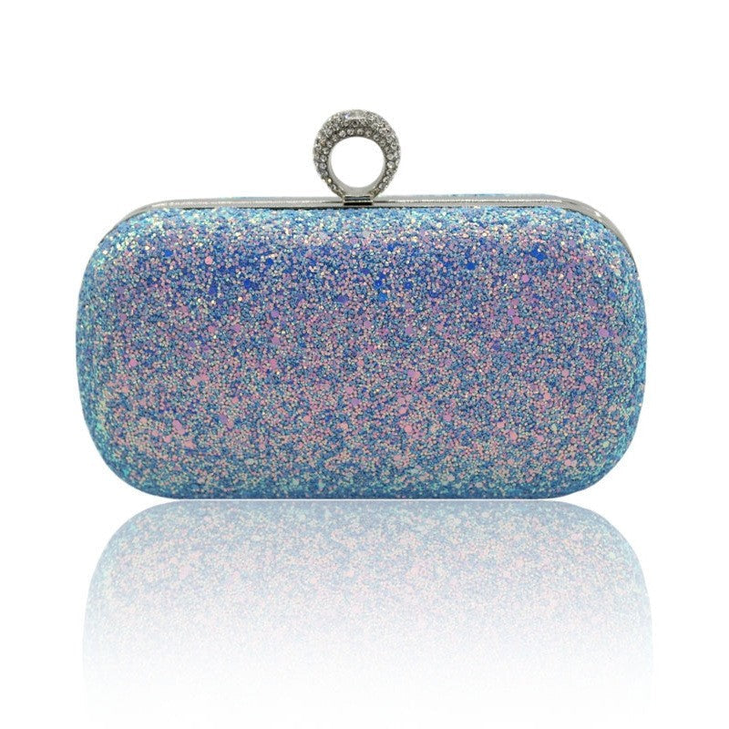 Sequined Ring Handbag Clutch Bag