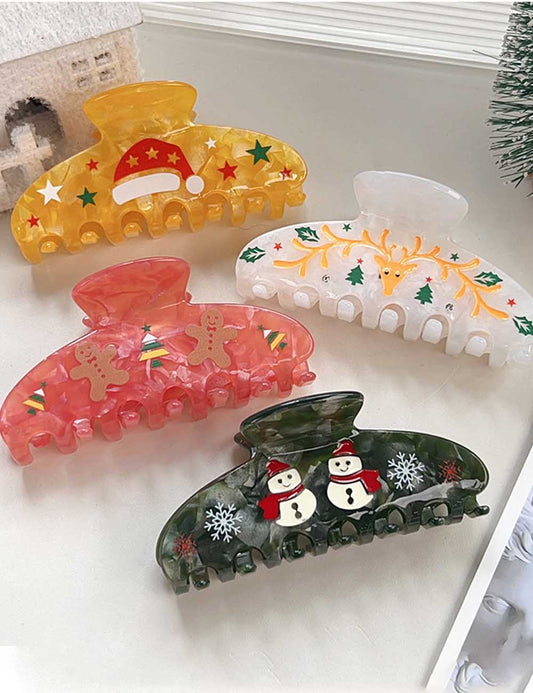 Creative Cartoon Christmas Cap Hair Claw