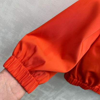 Miu Blouson Jacket Orange Twill Cotton 350413
