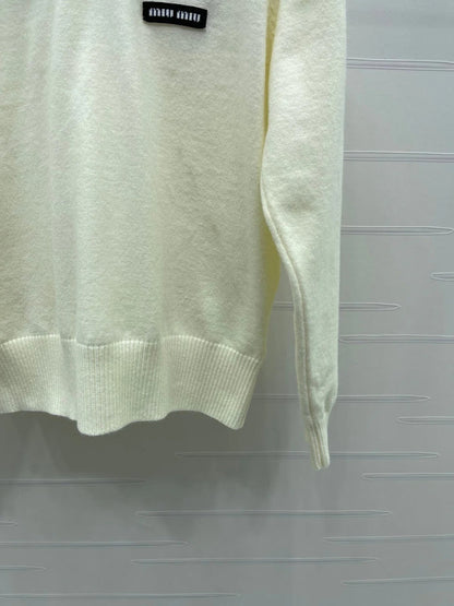 MIUMIU LACE-COLLAR SWEATER STYLE 815