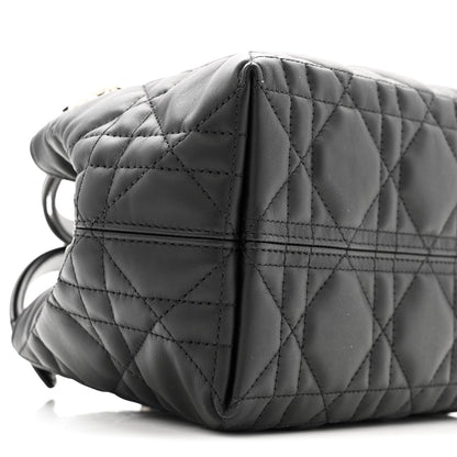 Calfskin Macrocannage Small Toujours  Black