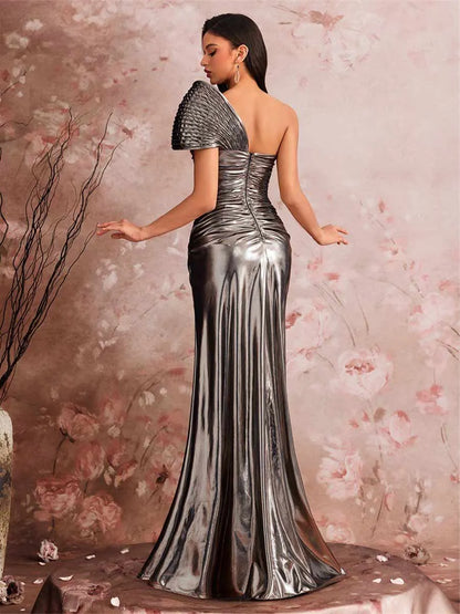 Coraline Elegant Pleated Maxi Dress