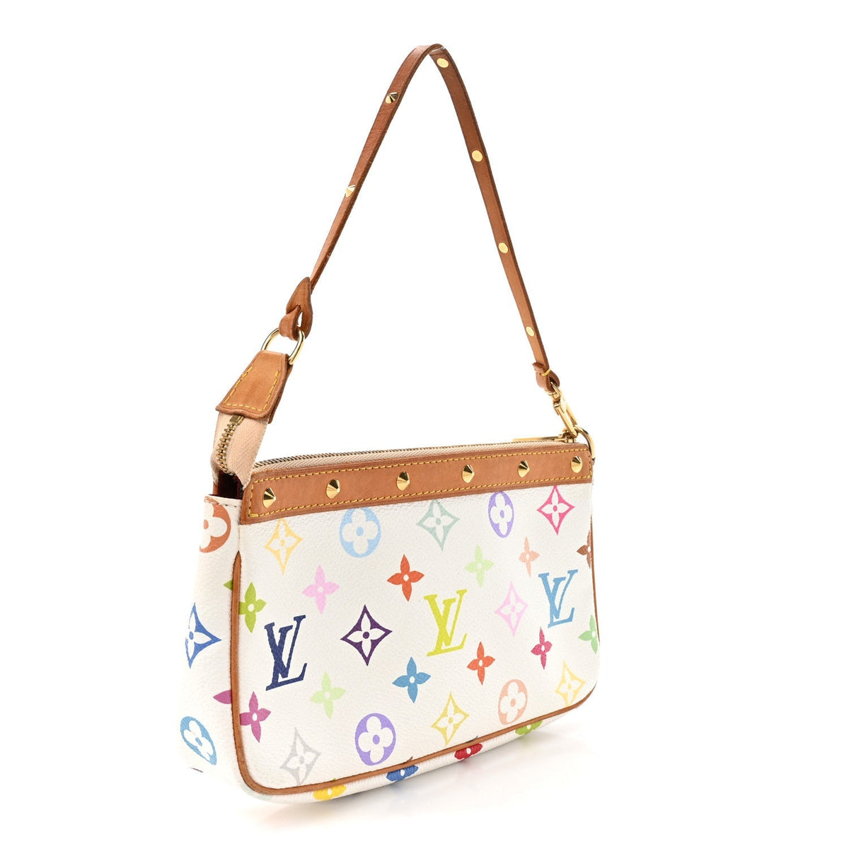 Monogram Multicolor Pochette Accessories White