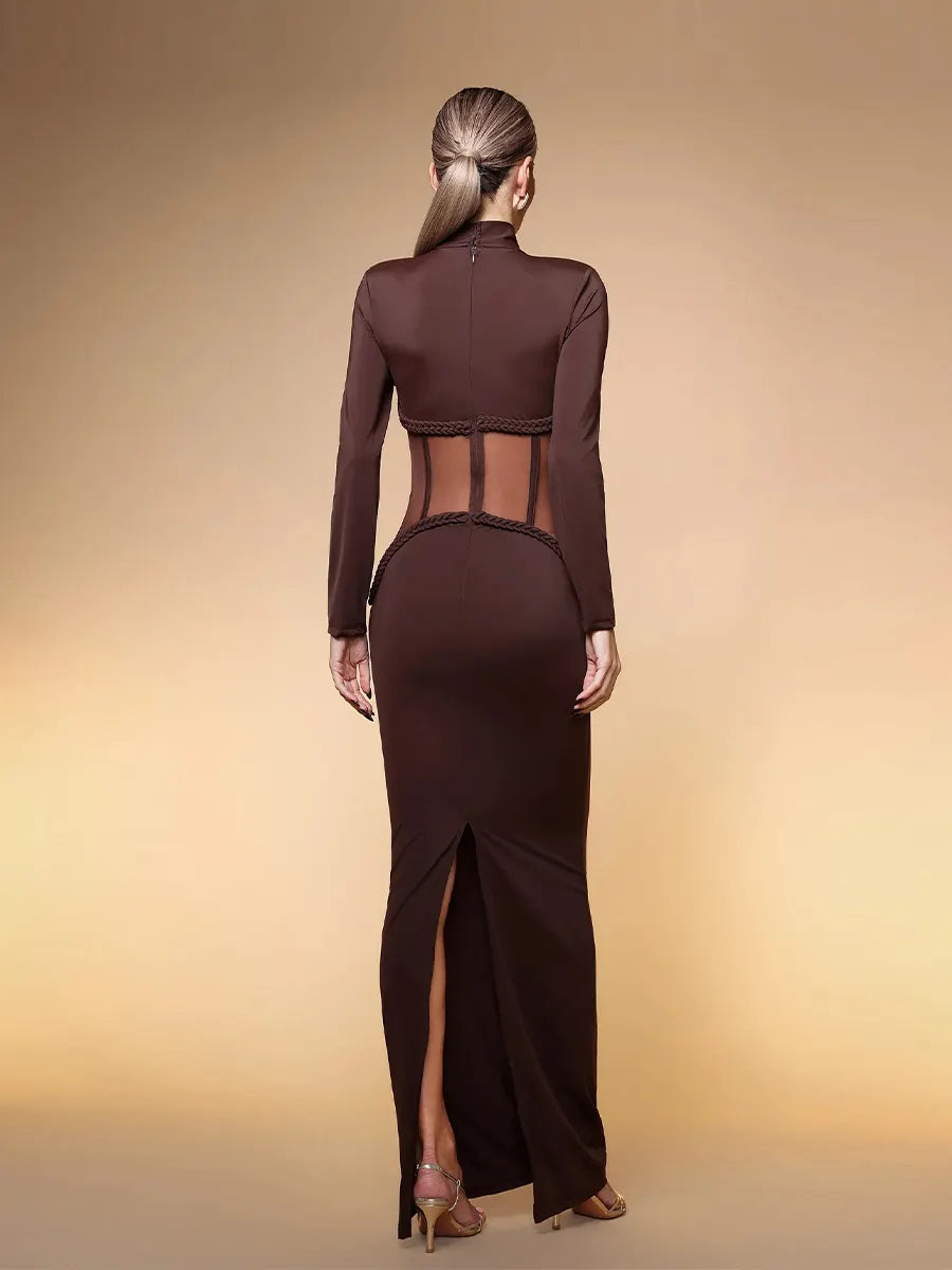 Liora Maxi Dress In Brown
