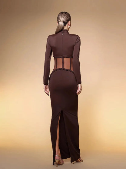 Liora Maxi Dress In Brown