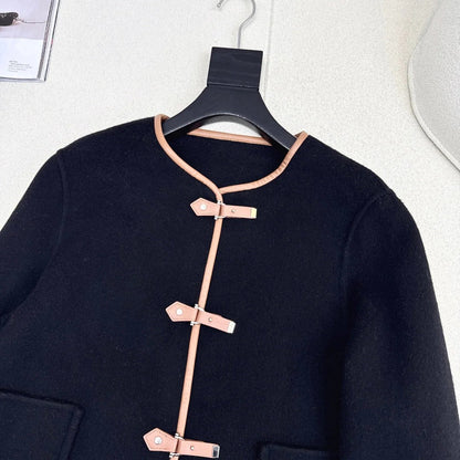 HERMES 25S REVERSIBLE SHORT CASHMERE COAT 128