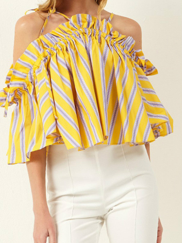 Women Blouse Fashion Female Ladies Clothing Womens Elegent Summer Autumn Cold Shoulder Cute Top Shirt Top