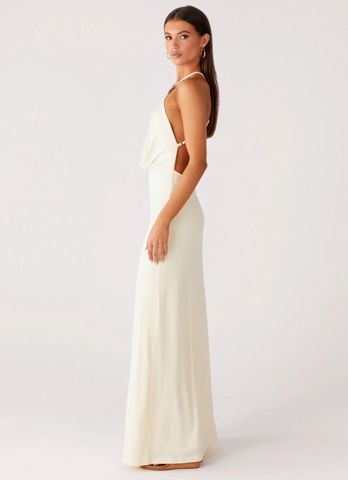 Mistlight Cowl Maxi Dress - Yellow