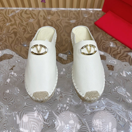 The Bold Edition VLogo Mules White Leather