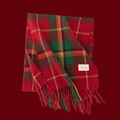 Christamas Theme Plaid Soft Warm Winter Scarf