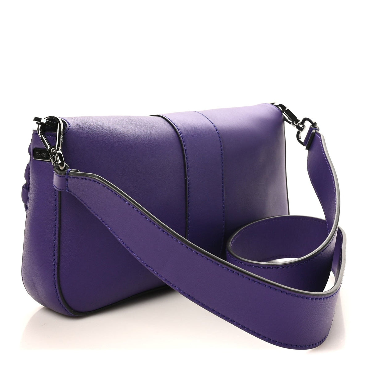 Vitello Dolce Lace Up Baguette Purple Rain