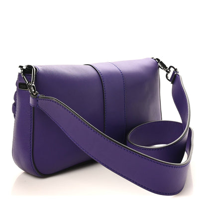 Vitello Dolce Lace Up Baguette Purple Rain
