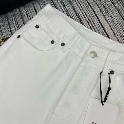 Celine 2026 Boyfriend Jeans 001 White Cotton