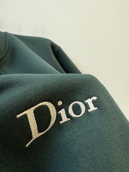 Dior Zipped Neckline Blue Sweatshirt