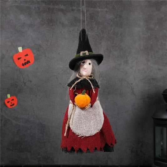 Halloween Witch Broom Scene Decoration