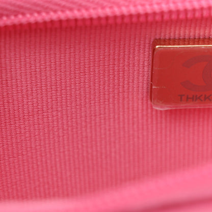 Caviar Quilted Wallet On Chain WOC Rose