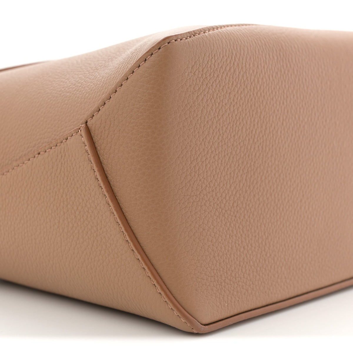Grained Calfskin Small Puzzle Edge Bag Toffee