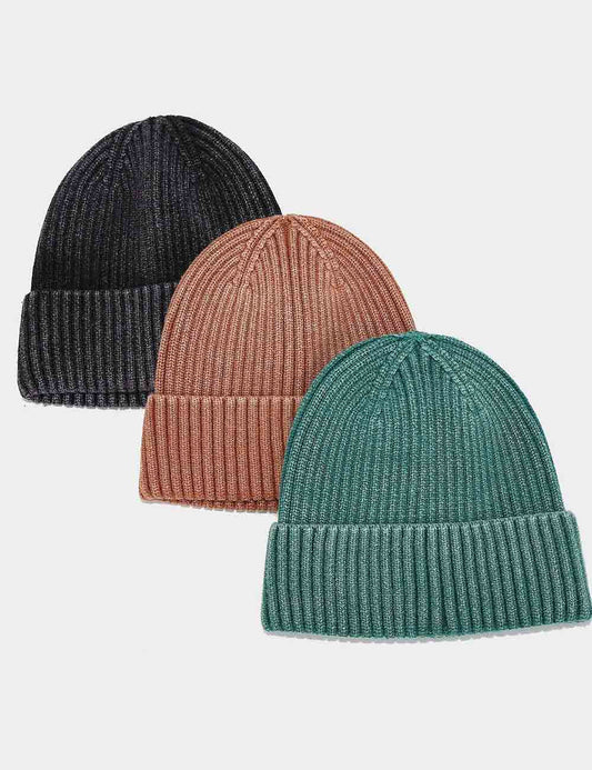 Vintage Washed Winter Thermal Knit Beanie