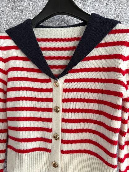 Miu Miu 25 Sailor Collar Sweater Cashmere