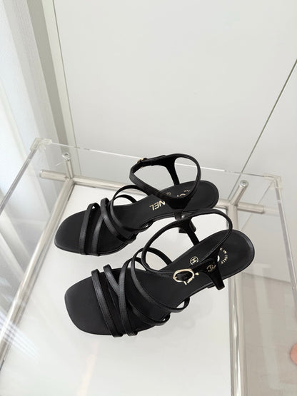 CC Cruise 25/26 Sandal 95mm Black Lambskin 597353