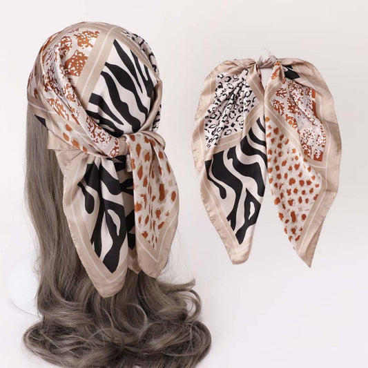 Scarvii - Leopard and Zebra Print Square Scarf
