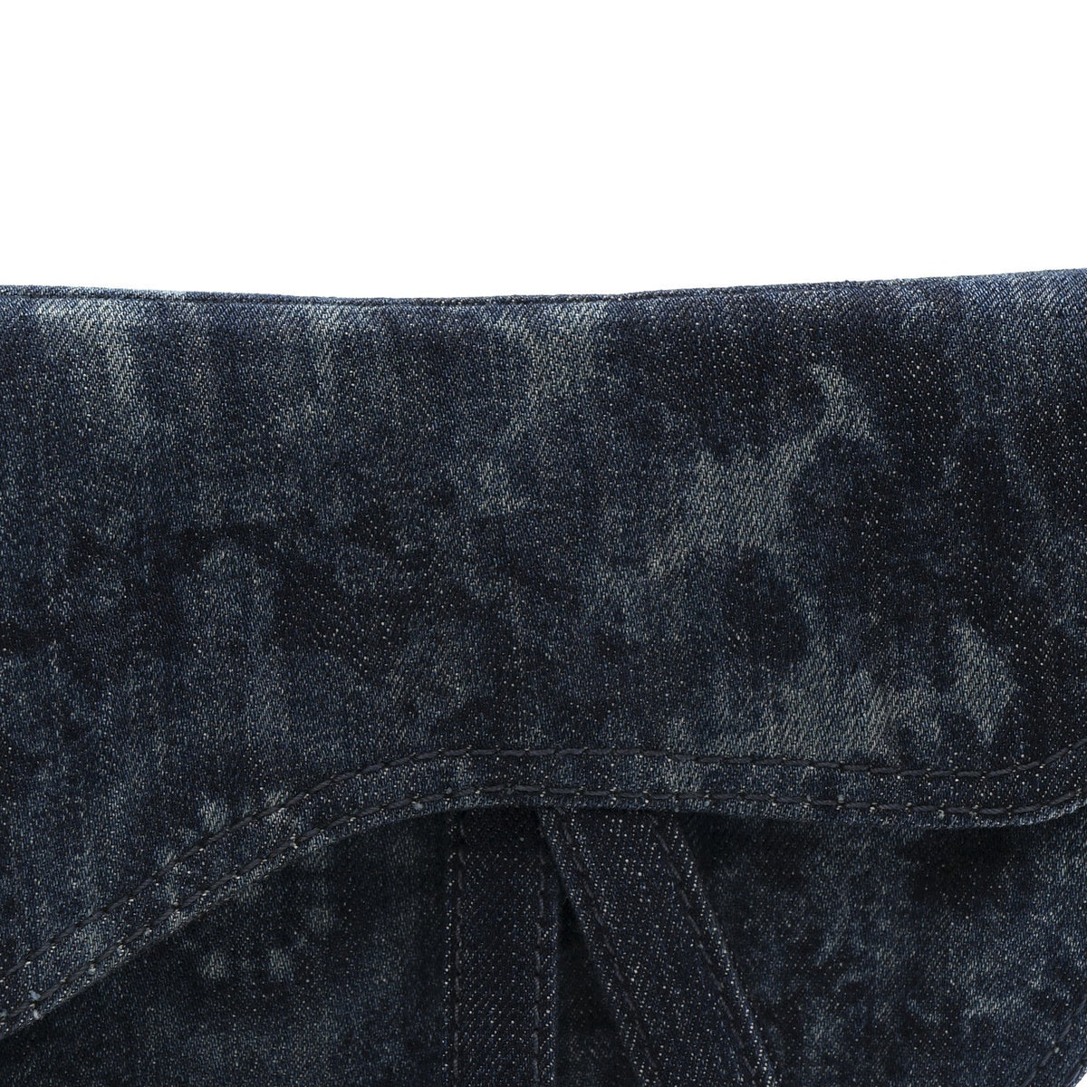 Denim Tie Dye Saddle Bag Blue
