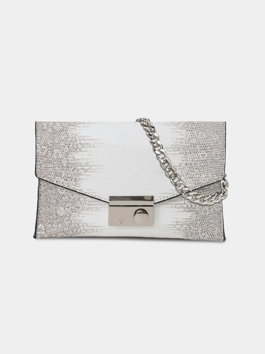 Riley Square Snakeskin-Patterned Leather Bag