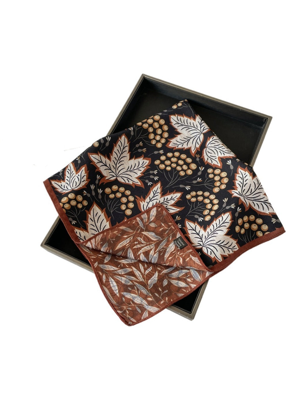 Scarvii - 24" Vintage Elegant Print Square Scarf - 6 Styles