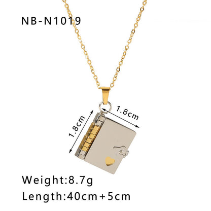 Simple Zircon Pendant Chain Necklace