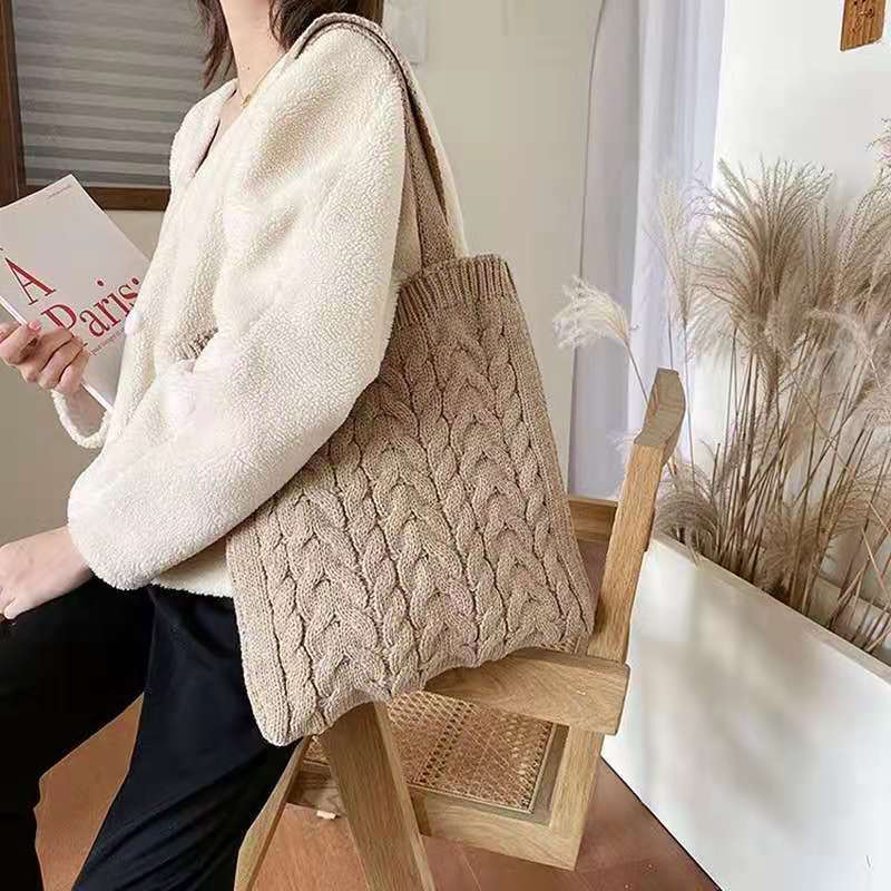 Crochet Tote Bag Twist Woven Bag