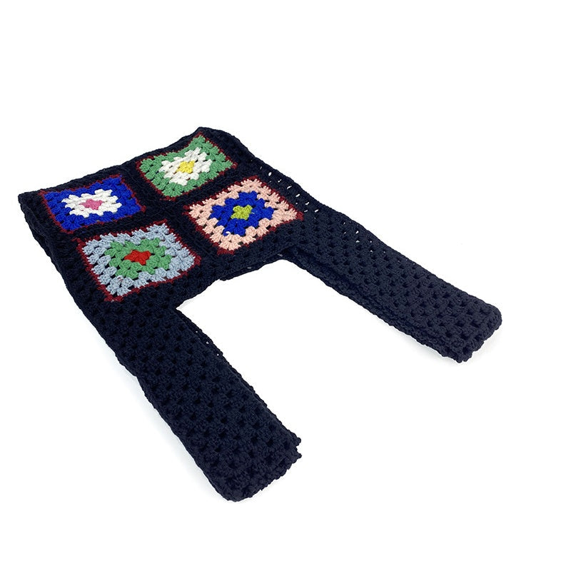 Crochet Granny Square Bag Ethnic Wind Hand Hook Flower Bag