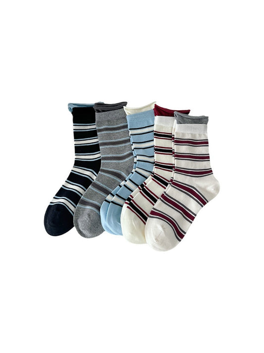Rufia - Color-Block Crew Socks - Trendy &amp; Seamless