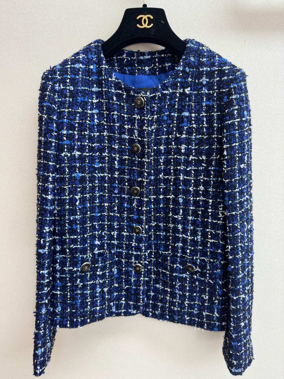 CC Tweed Jacket Blue Polyamide Wool 251879