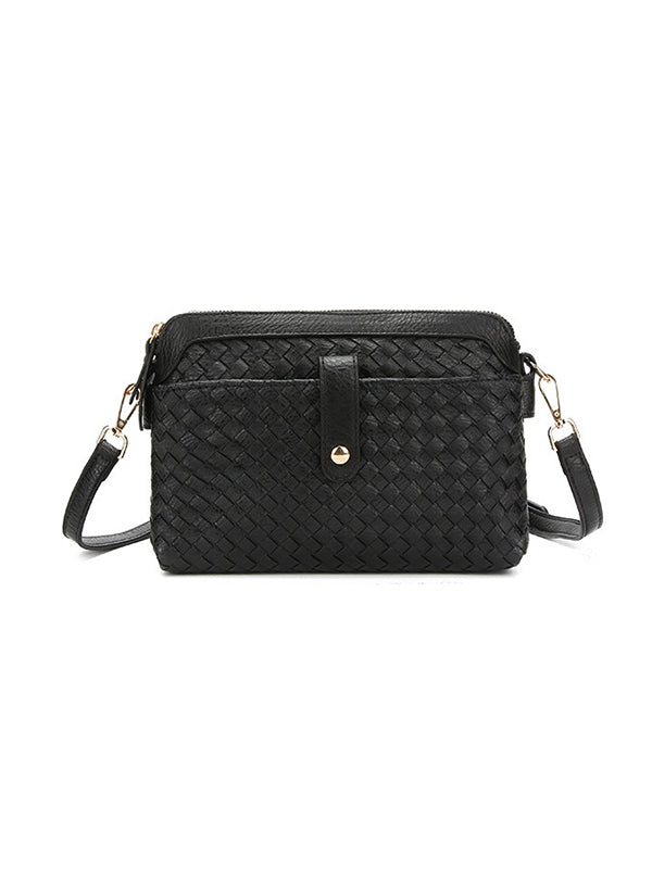 Split-Joint Woven Bags Crossbody Bags