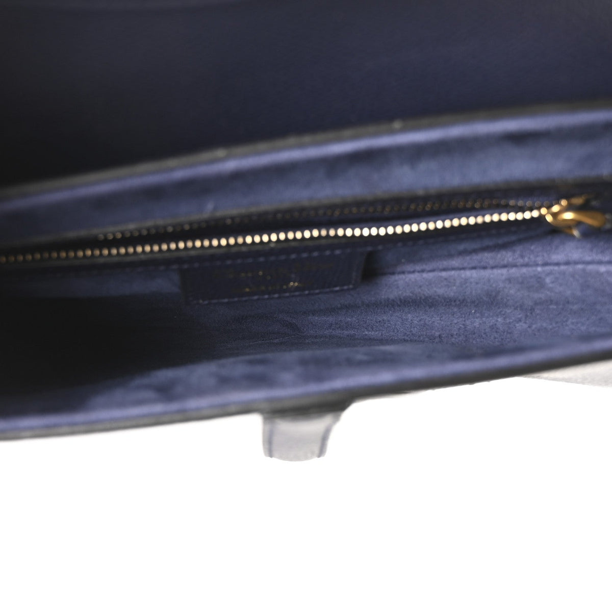 Grained Calfskin Saddle Bag Navy