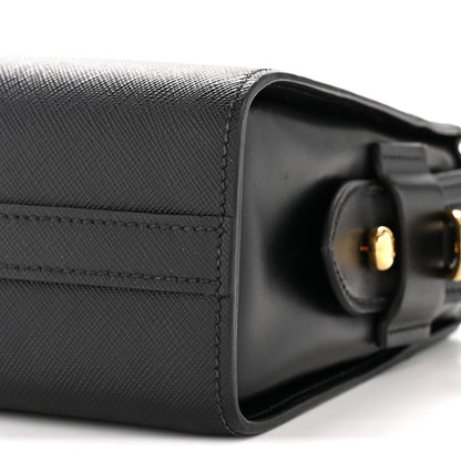 City Calf Esplanade Shoulder Bag Black