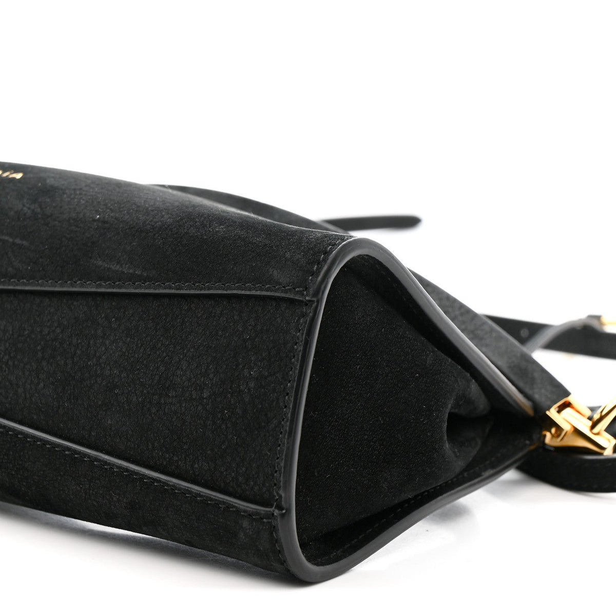 Suede Le Click East West Small Bag Black