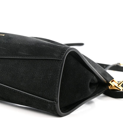 Suede Le Click East West Small Bag Black