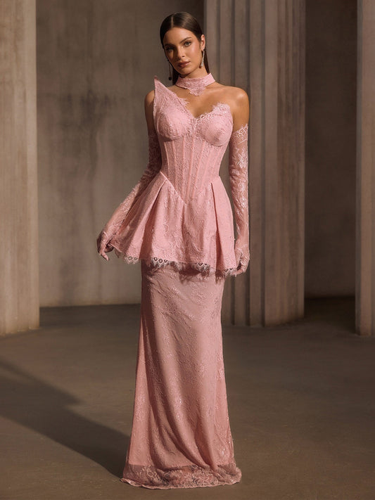 Milana Corset Lace Maxi Dress