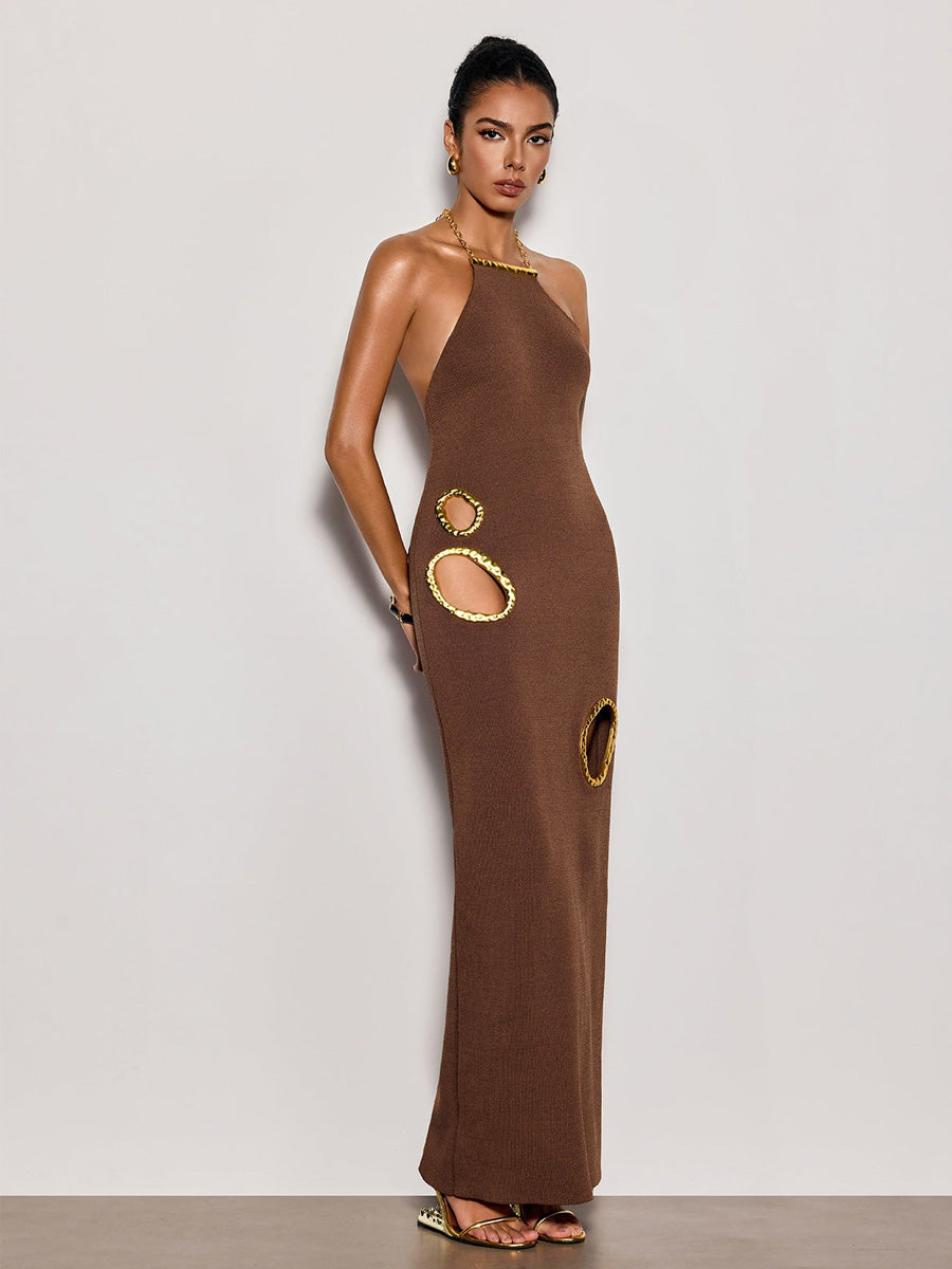 Zoey Halterneck Cutout Maxi Dress