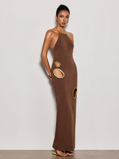 Zoey Halterneck Cutout Maxi Dress