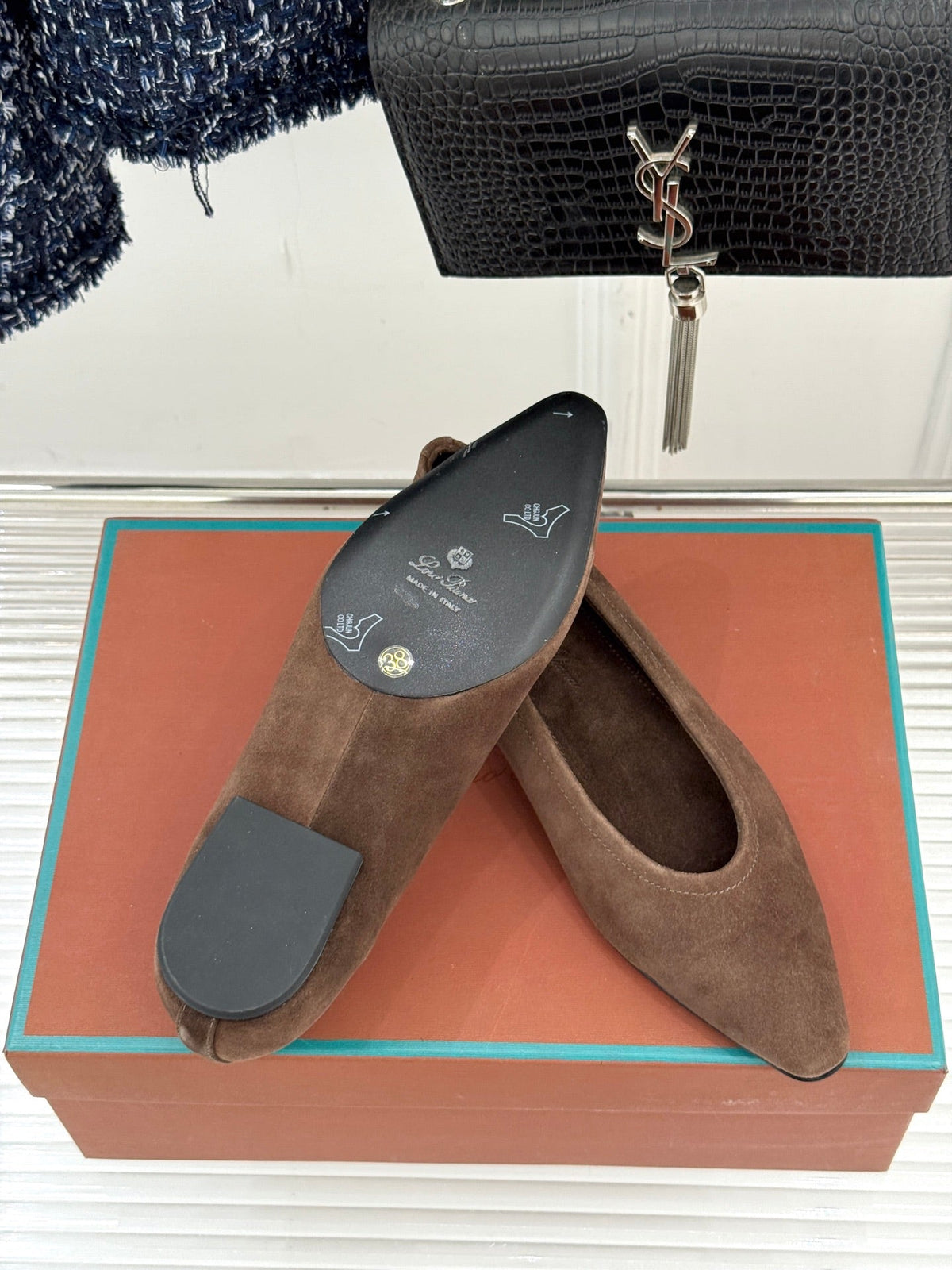 LP Primula Ballet Flat Coffee Brown Suede 570690