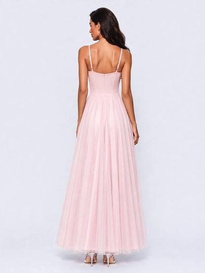 Inez Voluminous Tulle Camisole Maxi Dress